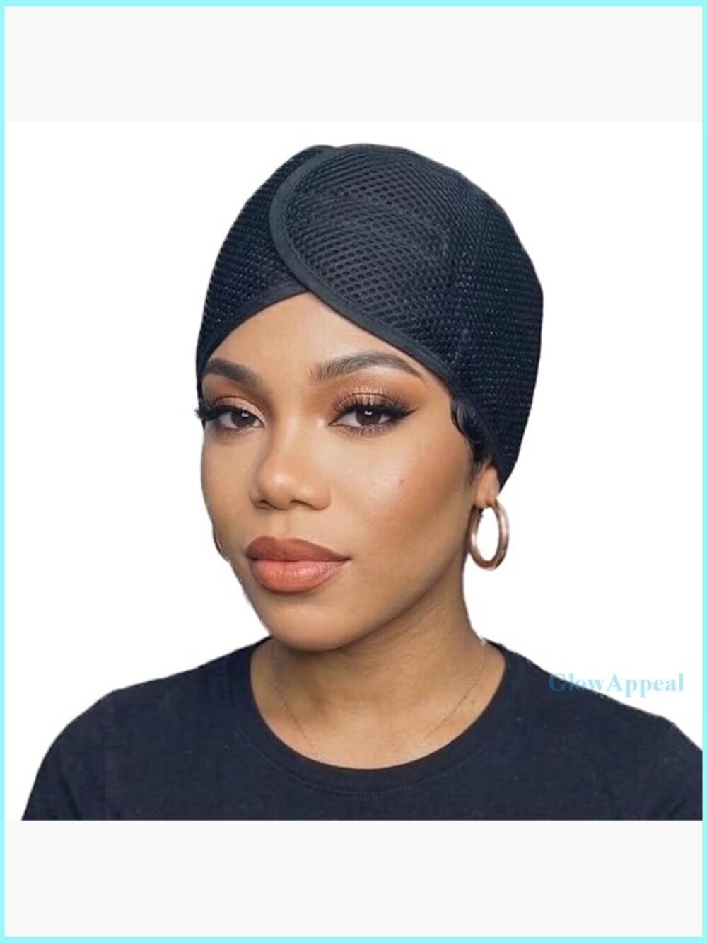 Adjustable Mesh Foam Hair Wrap for Sleep and Styling, Olive Oil Treated